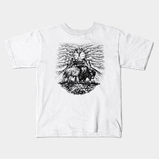 Bison In Nature Kids T-Shirt